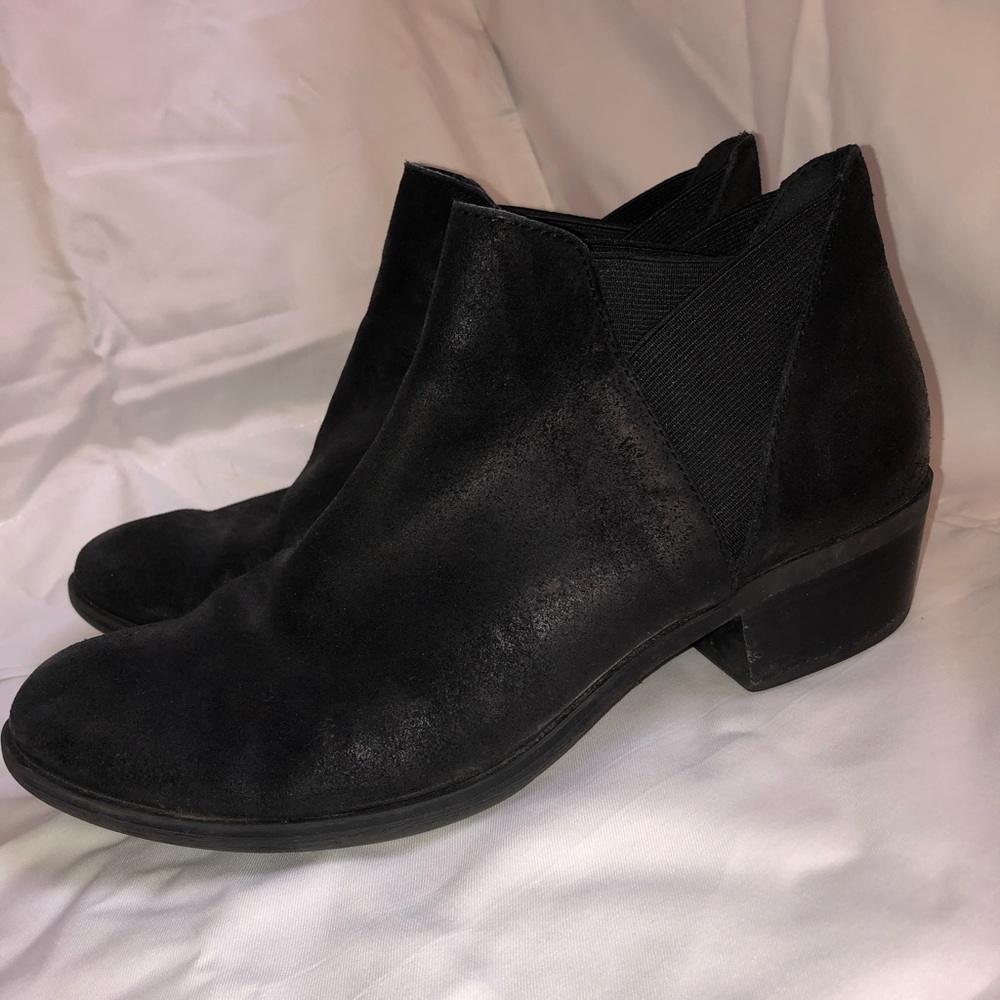 Lucky Brand Black Leather Ankle Boots